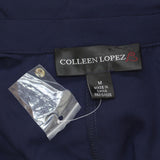 Coleen Lopez Womens Work and Play Button-Front Shirt Dress. Navy Blue M