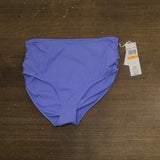 Anne Cole Convertible High Waist Shirred Swim Bottom Periwinkle Blue Purple S