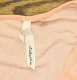 NY Collection Womens Knit Embellished Neck Blouse Top Pink M