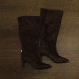 A New Day Womens Justice Boots Faux Suede Mid-Calf 94568838 Brown 7.5M-WC