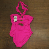 Soluna Womens Buckle-Up Convertible One Piece Swimsuit Cosmopolitan Pink L