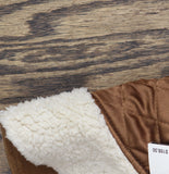 Lauren Ralph Lauren Suede Bucket Hat with Faux Sherpa Lining Whiskey Brown