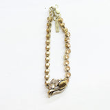 Allison Reed Stone Filigree Flex Bracelet Antique Gold / Rose Gold 7.25"