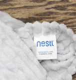 Nestl Cut Plush Lightweight Super Soft Luxury Bed Throw Light Gray 50" x 60"