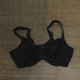 Glamorise Womens Low Cut WonderWire Lace Underwire Bra 1240 1240 Black 40D