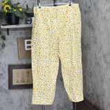 State Of Day Womens Printed Poplin Pajama Pants 100180264MS Cornsilk Yellow 2XL