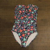 Anne Cole Womens Bandeau One Piece Swimsuit 18MO00560 Blue Multi 10