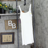 Felina Womens Primavera Rib Slip Chemise Nightgown 900746 Ecru Off White M