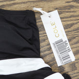 Anne Cole Womens Mesh-Inset V-Neck One-Piece Swimsuit 25MO02001 Black / White 14