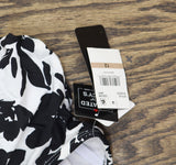 Island Escape Womens Monterey V-Neck Tankini Swim Top N760933 Black / White 12