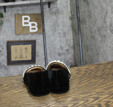 On 34th Womens Sarrya Pearl Mary-Jane Flats 10019682600 Black Velvet 5.5M