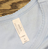 Auden Womens Pointelle 2-Piece Pajama Pants Top Set Light Blue XS