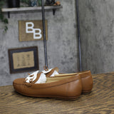 Michael Michael Kors Juliette Leather Moccasins Loafers Luggage Brown 6.5M