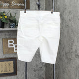 DG2 by Diane Gilman Womens Classic Stretch Pull-On Bermuda Short 724451 White 1X