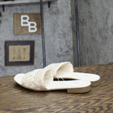 A New Day Womens Ariella Woven Raffia Slide Sandals 92609192 White 9M