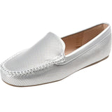 Journee Collection Comfort Halsey Loafer HALSEY-WD Silver / Beige Brown 9W
