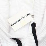 DKNY Sport Womens Ottoman-Knit Stretch Athletic Hoodie DP9T6994 White XS