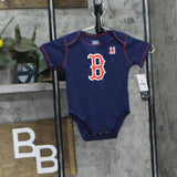 MLB Infant Baby Boston Red Sox #11 Rafael Devers Romper Creeper Navy Blue 12M