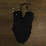 Vince Camuto Womens Standard V-Wire Cut Out One Piece Swimsuit V09102 Black 12