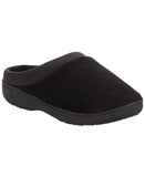 Isotoner Indoor/Outdoor Slip-on Terry Satin Clog Slippers Black XL (9.5-10)