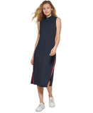 Tommy Hilfiger Womens Sleeveless Ribbed Midi Dress J2CD0698