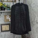 Tek Gear Women's Long Mixed Media Jacket WT33A206RS Black XL