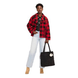 Woolrich X TGT Buffalo Check Flannel Melton Jacket 94611610 Black / Red S