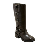 Wild Fable Womens Rebel Tall Moto Buckle Boots 90366583 Brown 9.5M