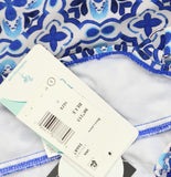 Swim Solutions High-Low Double-Tier One-Piece Swimsuit Amalfi Coast Blue Multi 8