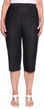 Alfred Dunner Women's Elastic Waist Jeans 09710 Black 8P