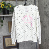 Zoe+Liv Womens Paris Fleece Graphic Pullover Sweatshirt 94987245 White Multi 2XL