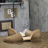Journee Collection Womens Anyah Flats Caged ANYAH Taupe Brown 10M