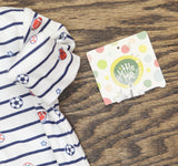Little Me Baby Boy Sports Clothes 2-Piece Baby Sleeper and Cap Set Blue Multi 3M