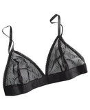 INC International Concepts Womens Bralette Monogram 100137466 Deep Black Logo S