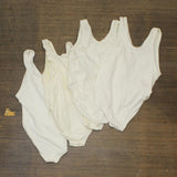 Unbranded Vintage 4-Pack USA Made Youth Girls Lined Romper Leotard White 6X