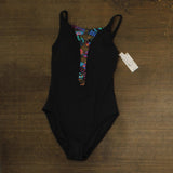 Bleu Rod Beattie Wild Thing Plunge Over-the-Shoulder One-Piece Swimsuit Black 6