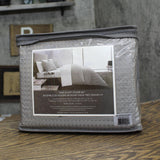 Vera Wang Waffle Pique Duvet Cover Set Cotton 3-Piece Pewter Gray King