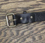 Authentic Amish Leather Waist Belt Black 52