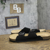 Goodfellow & Co Saul Suede Two Band Sandals 94809737 Black 9