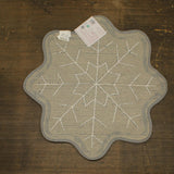 Avanti Snow Snowflake Christmas Bath Rug Mat Gray / White 24 x 24