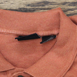 Jos. A. Bank Tailored Fit 2-Button Cotton Short Sleeve Polo Shirt Dark Orange M