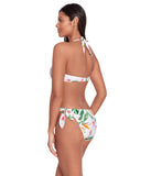 Lauren Ralph Lauren Tropical Floral Tie Front Halter Bikini Top Multi White 8