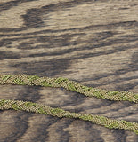 Fashion Braided Twist Seed Bead Knot Tassel Necklace Gold / Green 24" + 3.5"
