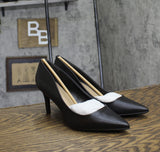 On 34th Womens Jeules Pointed-Toe Slip On Pumps 10018690100 Black Leather 9M