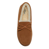 Dluxe By Dearfoams Mens Shearling Side Stitch Moc Slippers 91315901 Brown 8
