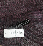 R & M Richards Embellished Pleated Caplet Overlay Maxi Dress Purple Wine 6