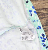 Karen Scott Printed Scoop Neck Short Sleeve Knit Top Aqua Ice Blue Green XL