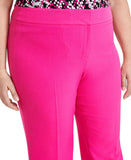 Kasper Womens Plus Size Straight-Leg Pants 10891915 Pink Perfection 22W