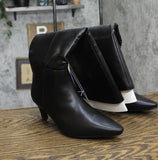 Universal Thread Womens Kendra Wide Calf Kitten Heel Tall Boots Black 6.5M-WC