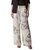 Calvin Klein Womens Printed Pull-On Lined Woven Pants 44B913G Light Gray Print L